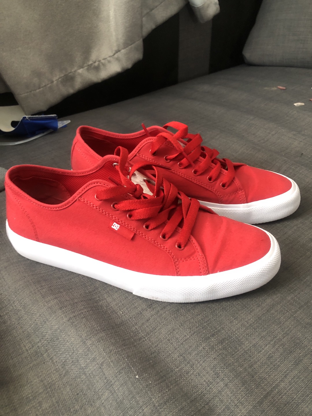DC red canvas shoes. thumbnail