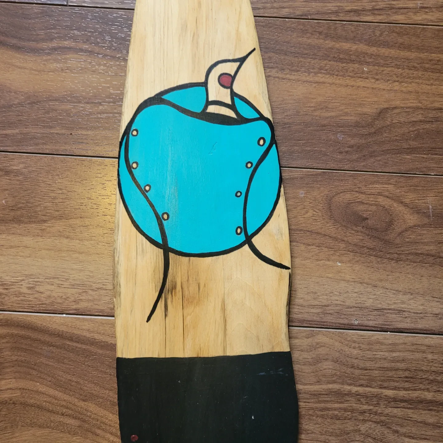 reclaimed wood paddle hand painted
