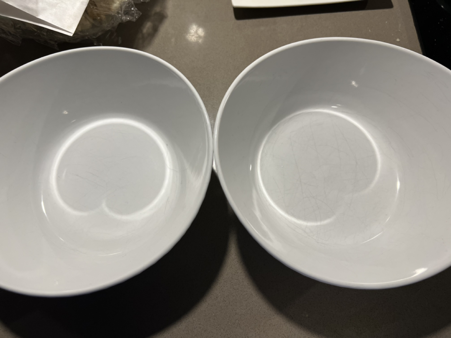 White Porcelain Dinner Bowls - photo 2