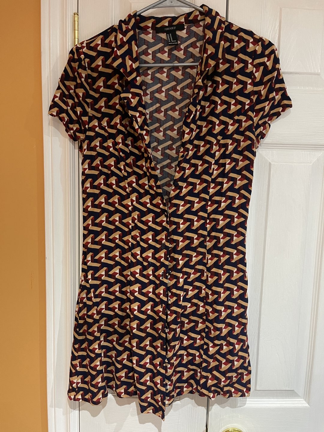 Forever 21 button down short dress thumbnail