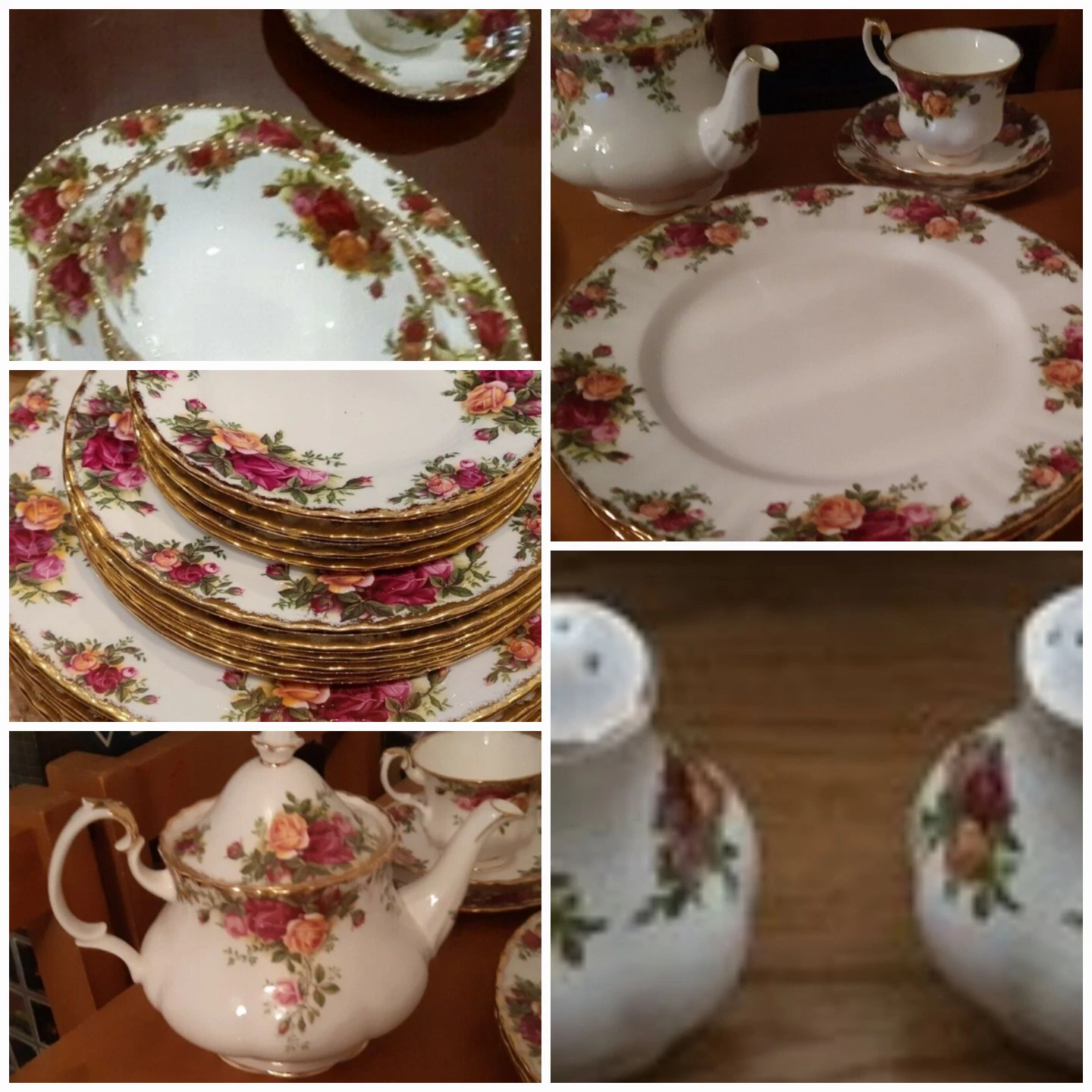 Royal Albert "Old Country Roses " 8 x 6,Teapot Set Plus More thumbnail