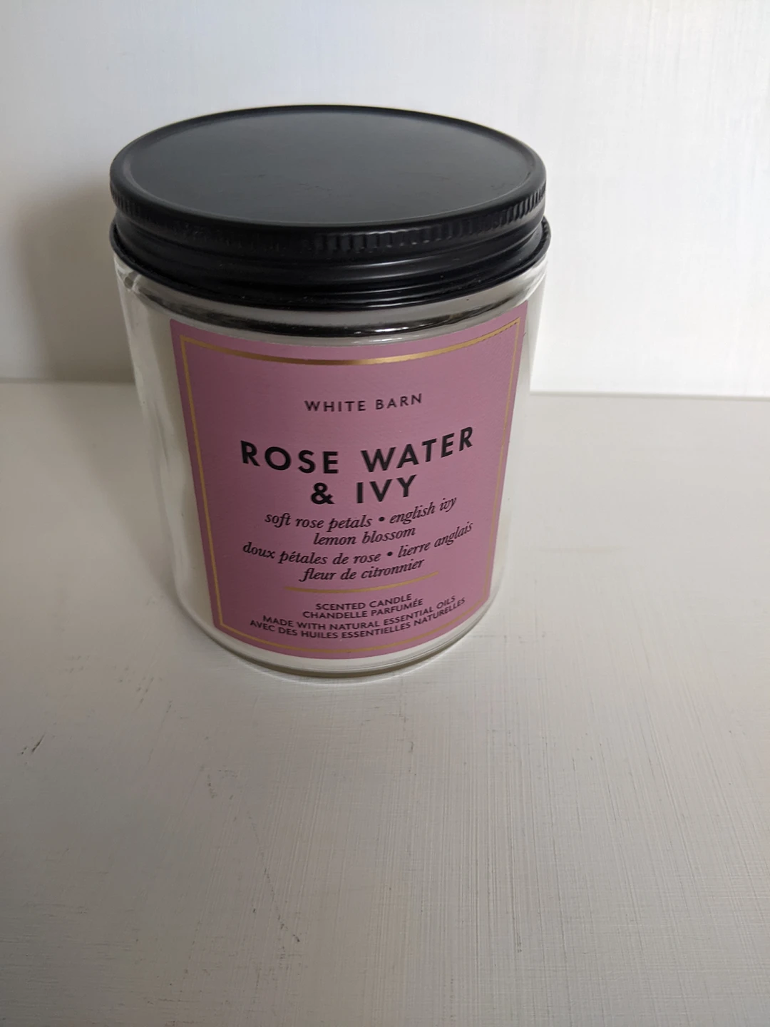 NEW white barn candle: rose scented image indicator(2)