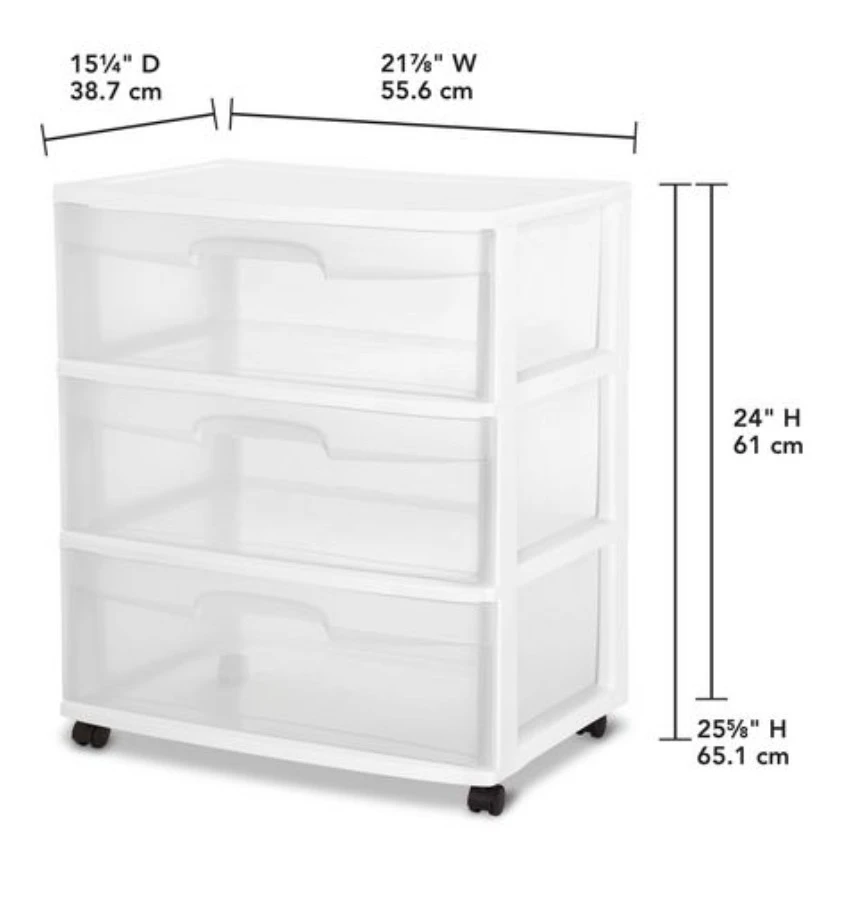 Sterilite wide rolling drawer carts for sale - photo 5