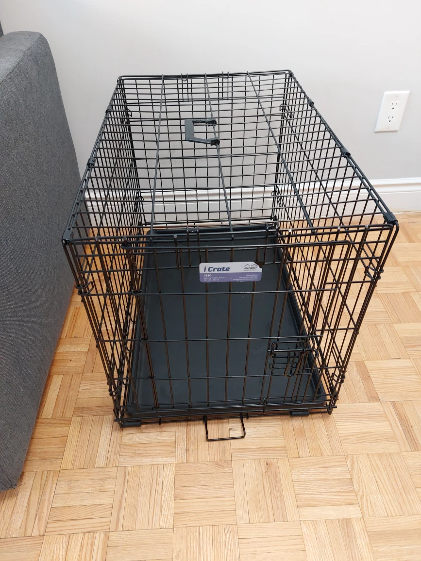 Medium Dog Crate  Folding Metal with Divider Panel - photo 2