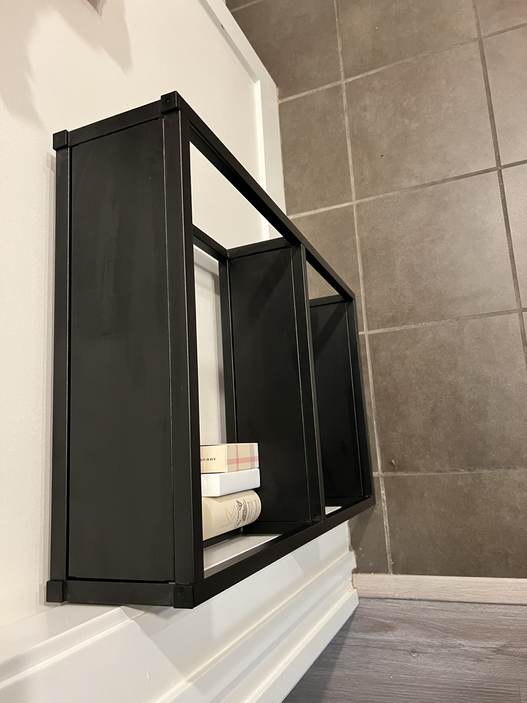 Black Metal Shelving Unit - photo 3