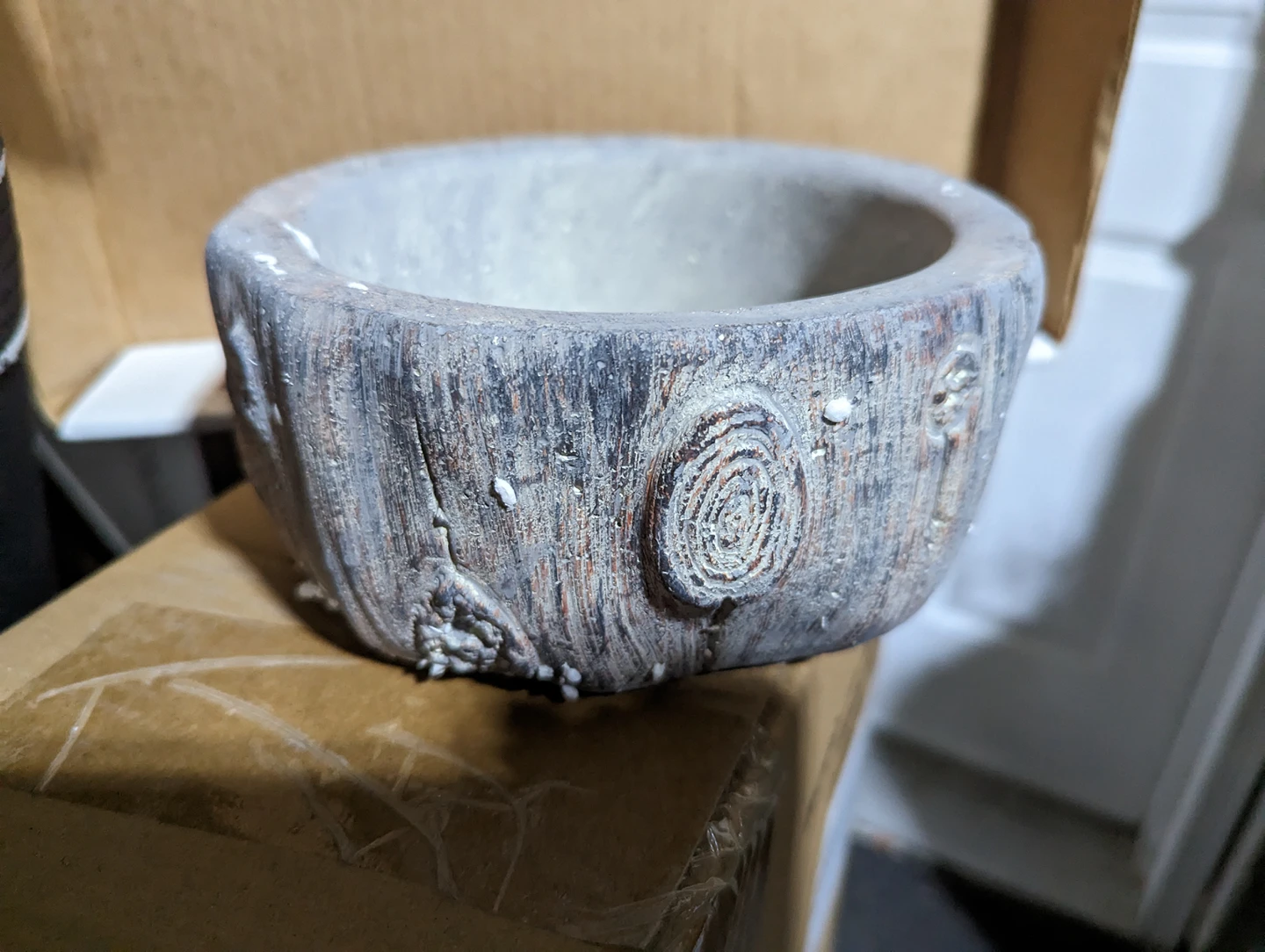 Glass pot with stone base - photo 4