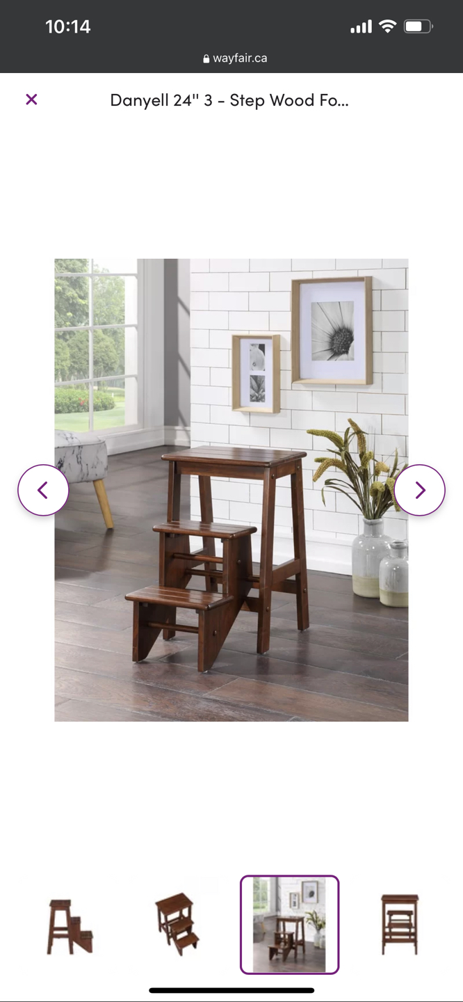 Danyell Step Stool - Wood - photo 2