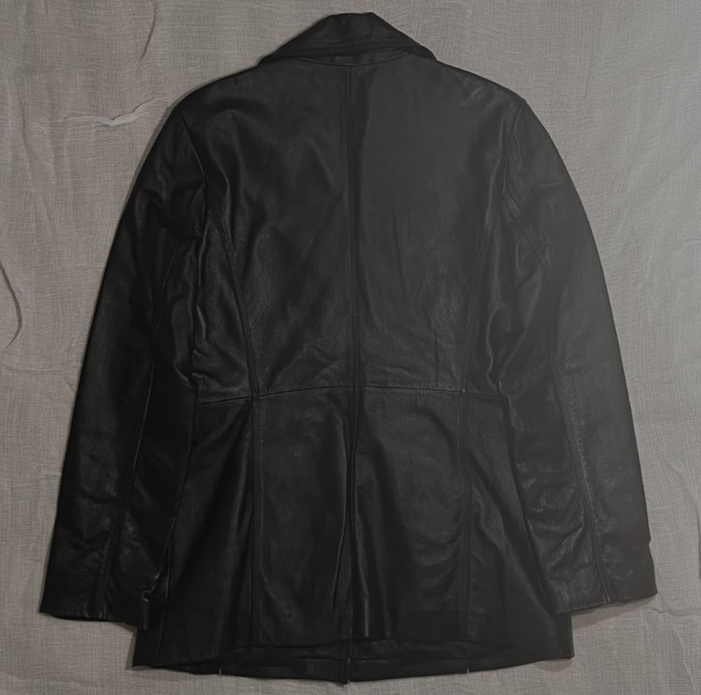 Vintage Black Leather Jacket • Size M - photo 3