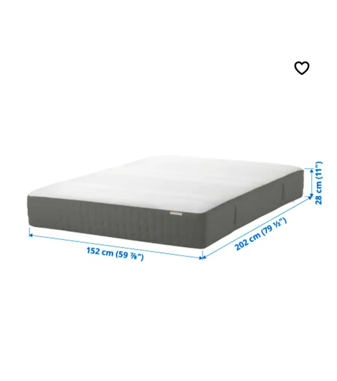 IKEA HAUGSVÄR Queen Size Hybrid Mattress+ 2 pillows - photo 3