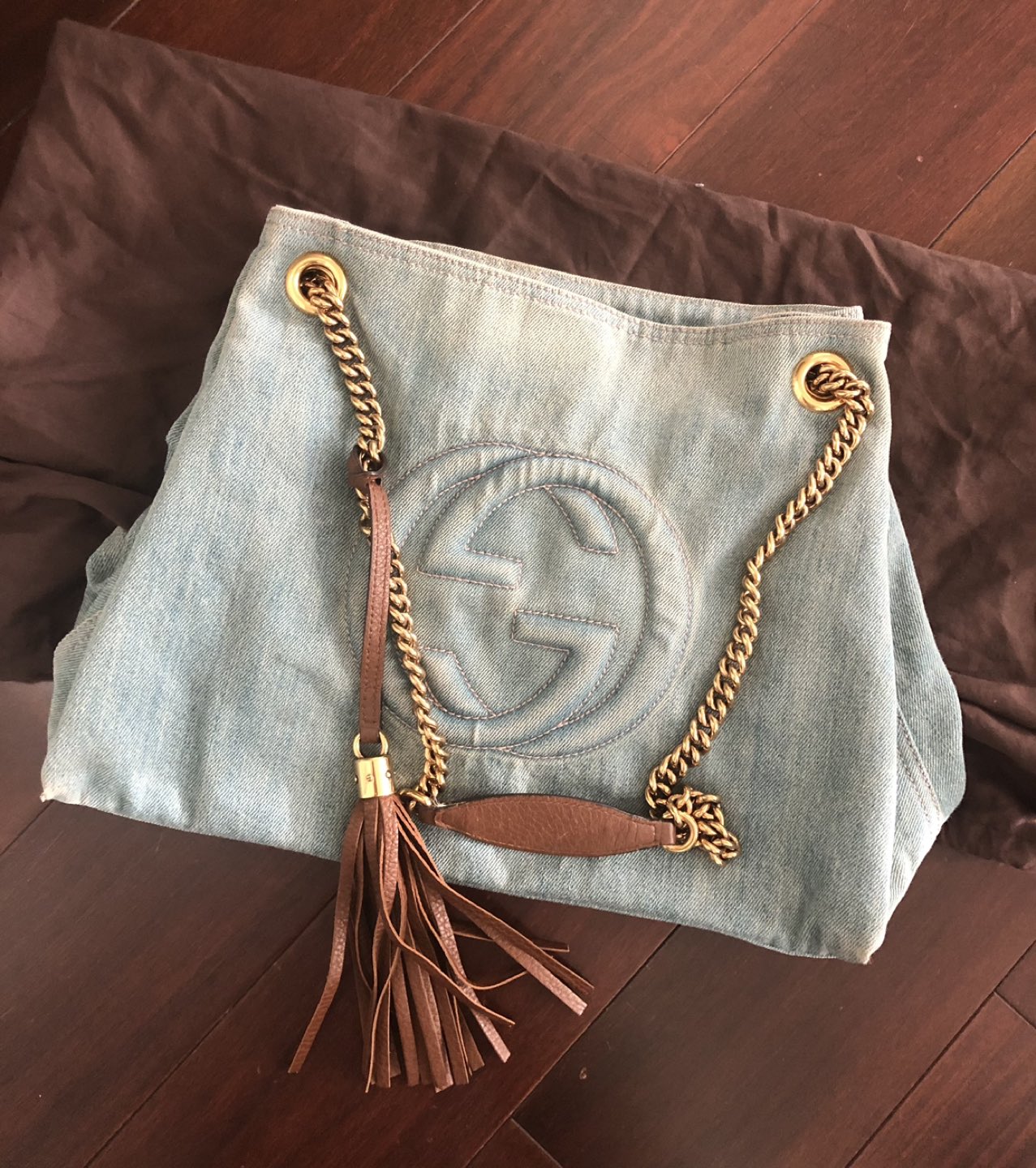 Authentic Gucci soho denim bag - photo 2