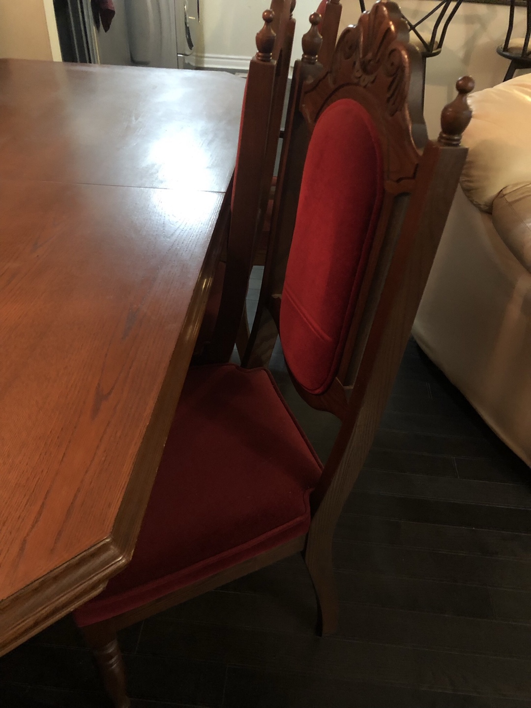 Dining table, chairs now also including buffet and hutch - photo 3