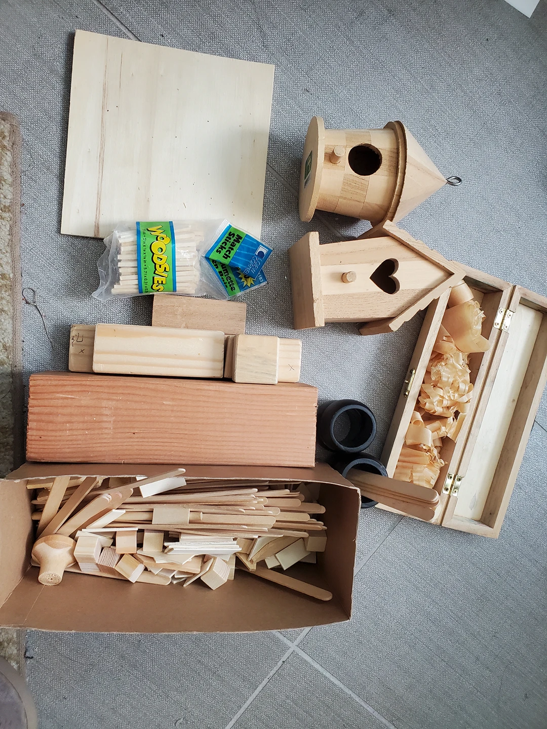 wooden craft supplies