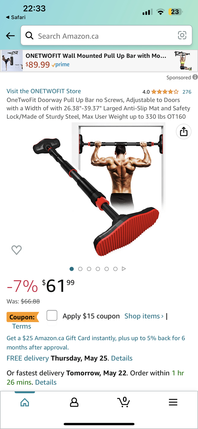 Pull up bar