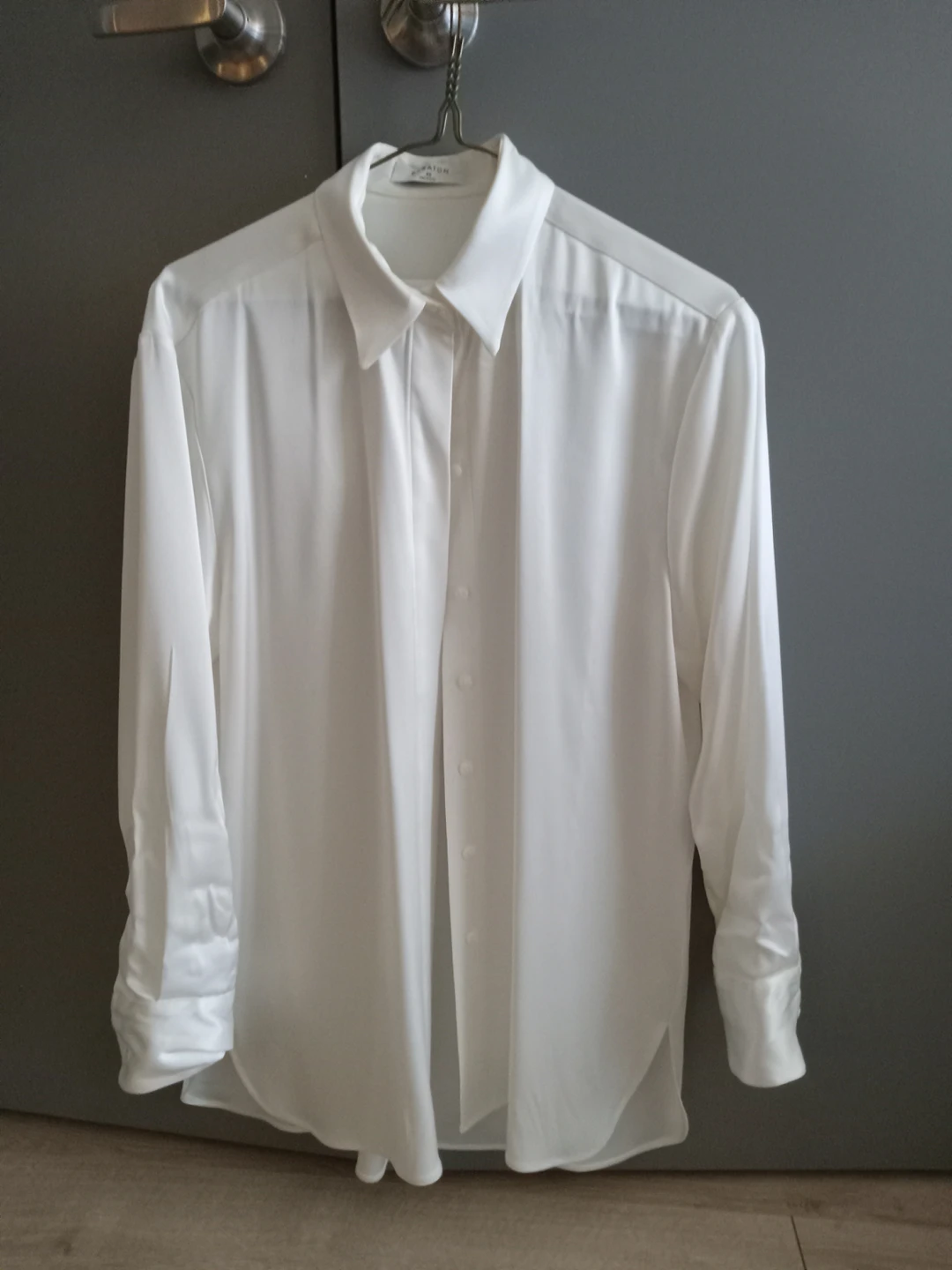 Aritzia White silky blouse thumbnail