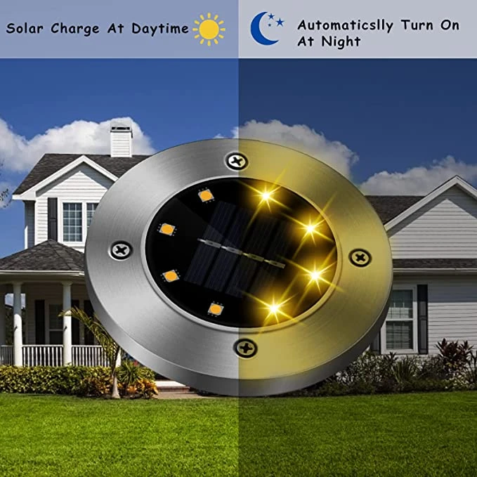 8pcs Solar Ground Lights Outdoor, CESTLAVIE 8 LED Solar Powered - photo 5
