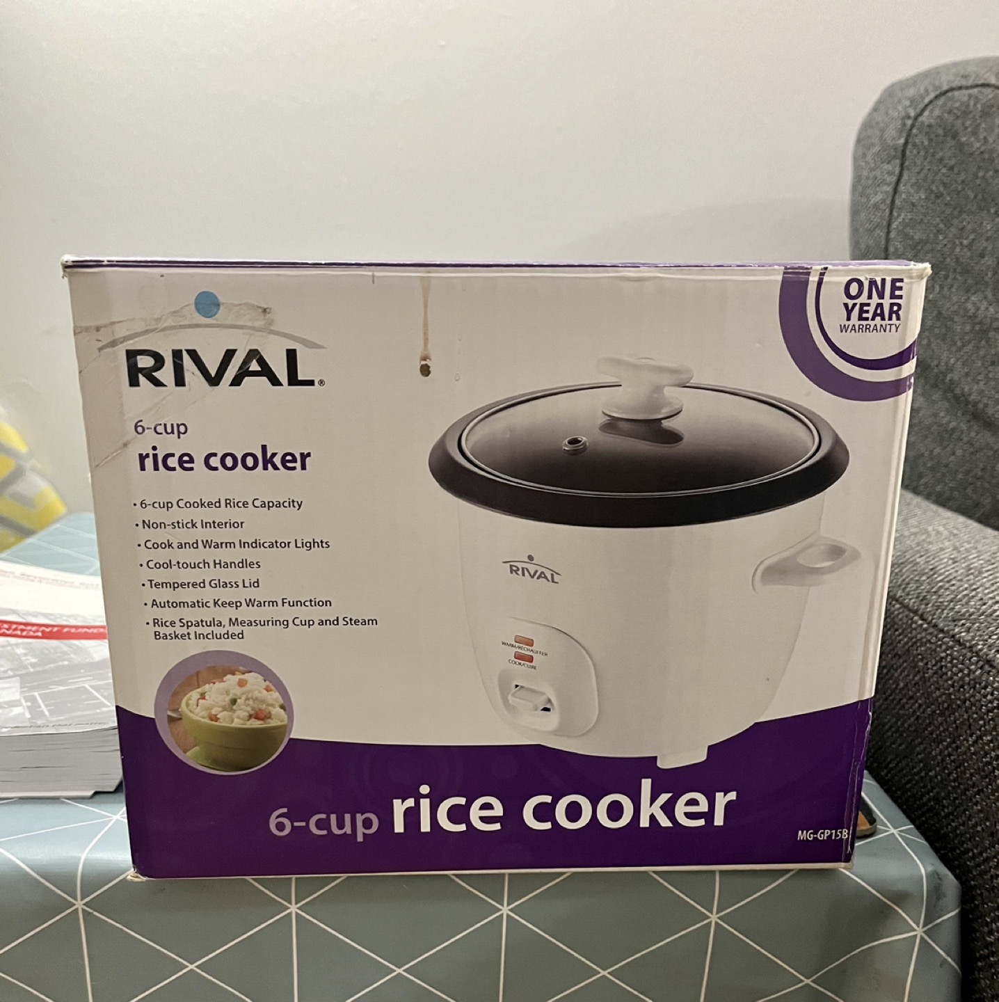 Rival Small Rice Cooker with Steamer thumbnail