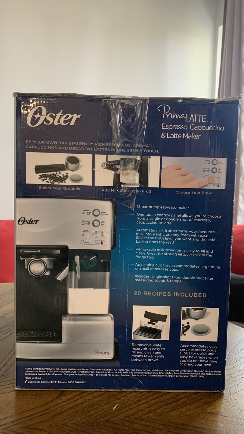 New Oster Prima Latte Espresso Machine image indicator(6)