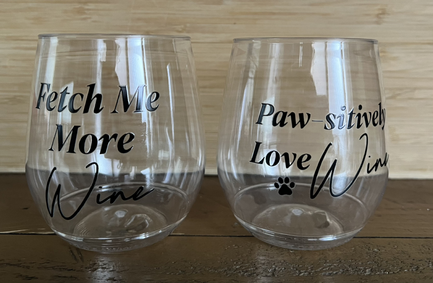 Dog mom wine glasses - plastic - photo 3