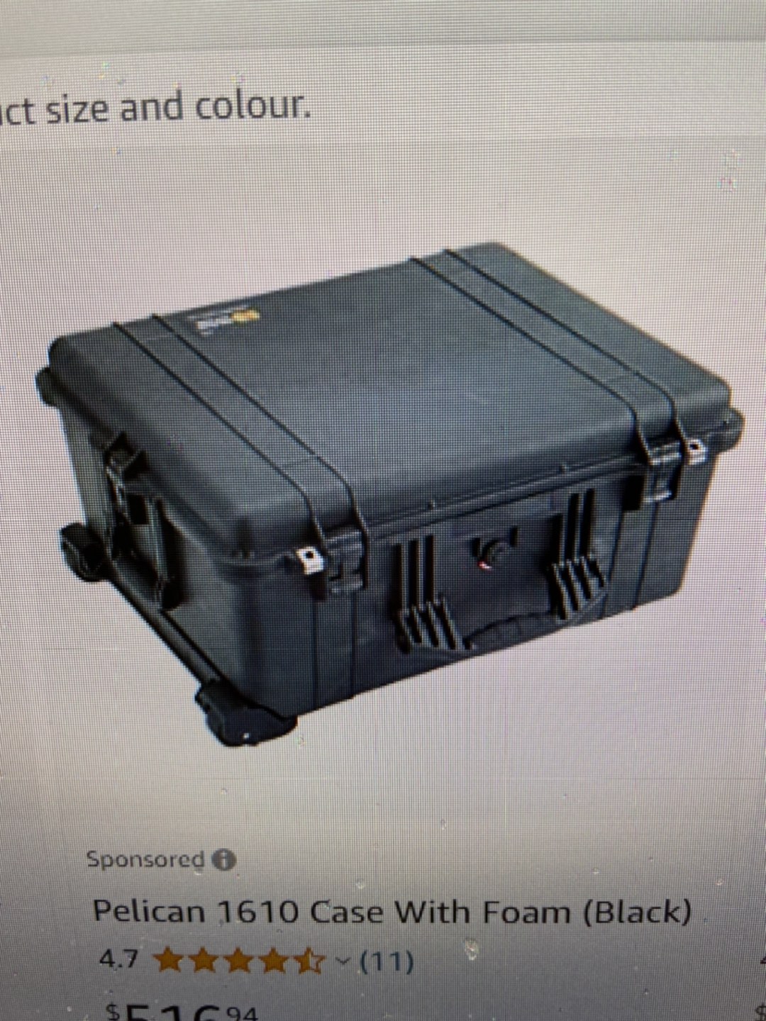 Brand new 1610 Pelican case with foam thumbnail