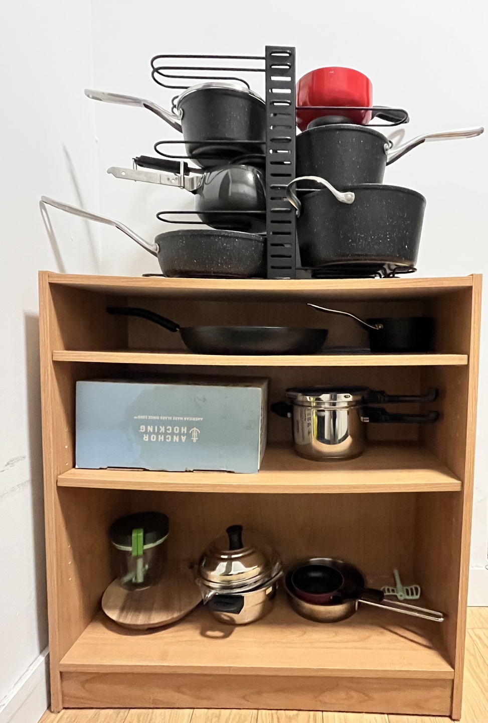 WOODEN MULTIPURPOSE STORAGE TABLE