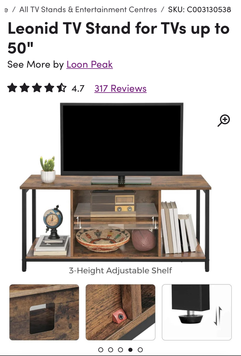Wayfair TV stand - photo 3