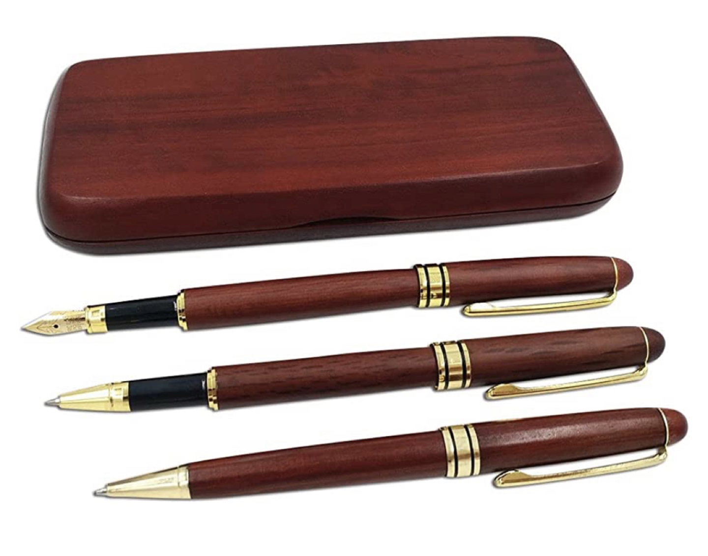 3 pieces wooden pen set thumbnail