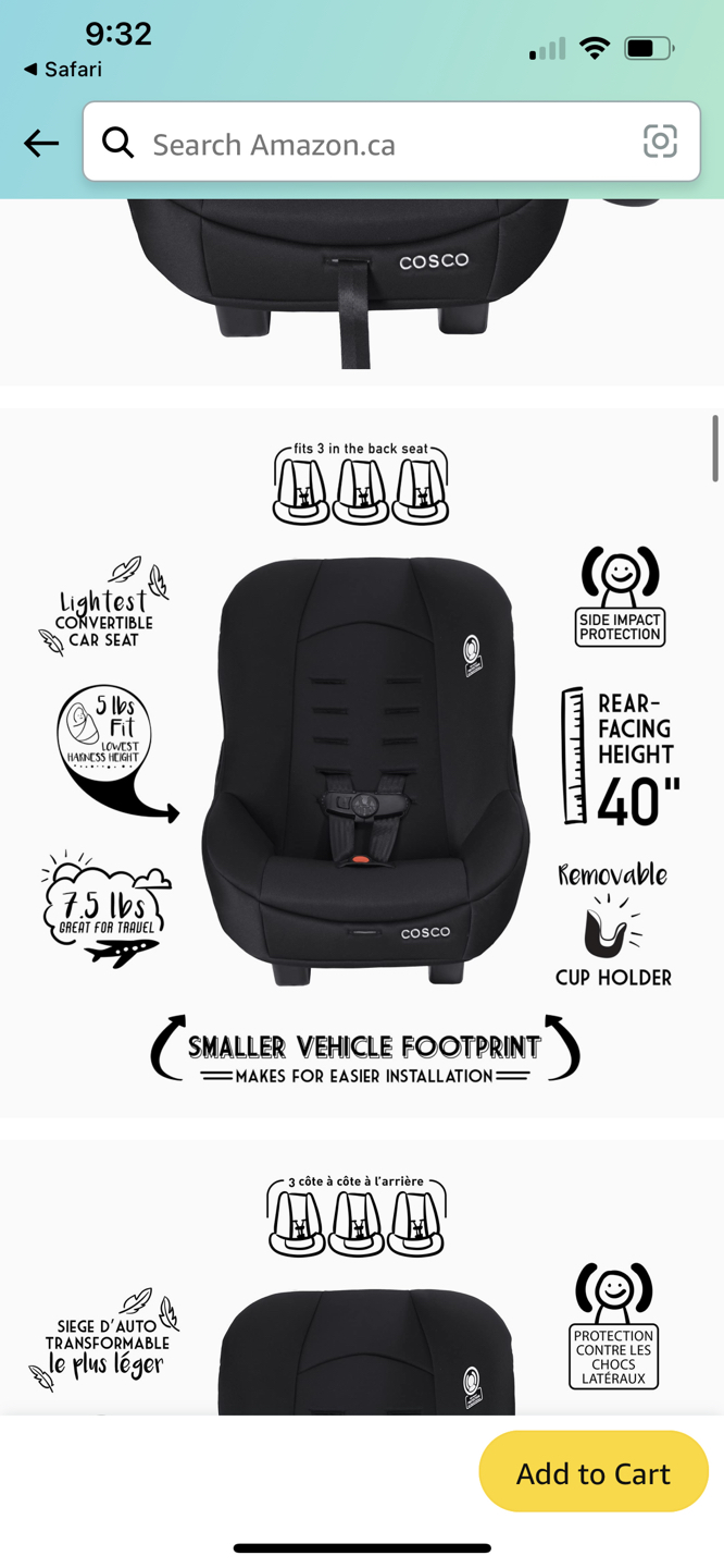 Cosco scenara car seat in bloom, bought in Jan 2023 image indicator(2)