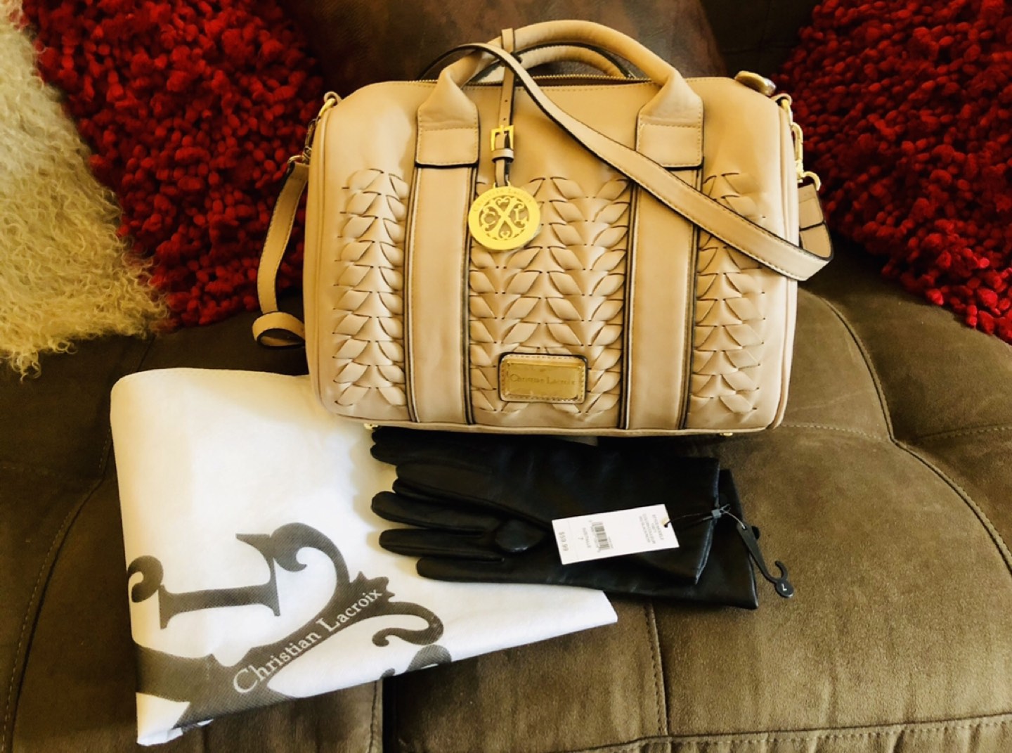 Christian LaCroix bag Lord and Taylor leather gloves - photo 4