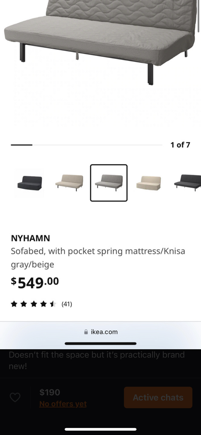 Sofa Couch - Ikea Nyhamn - photo 2