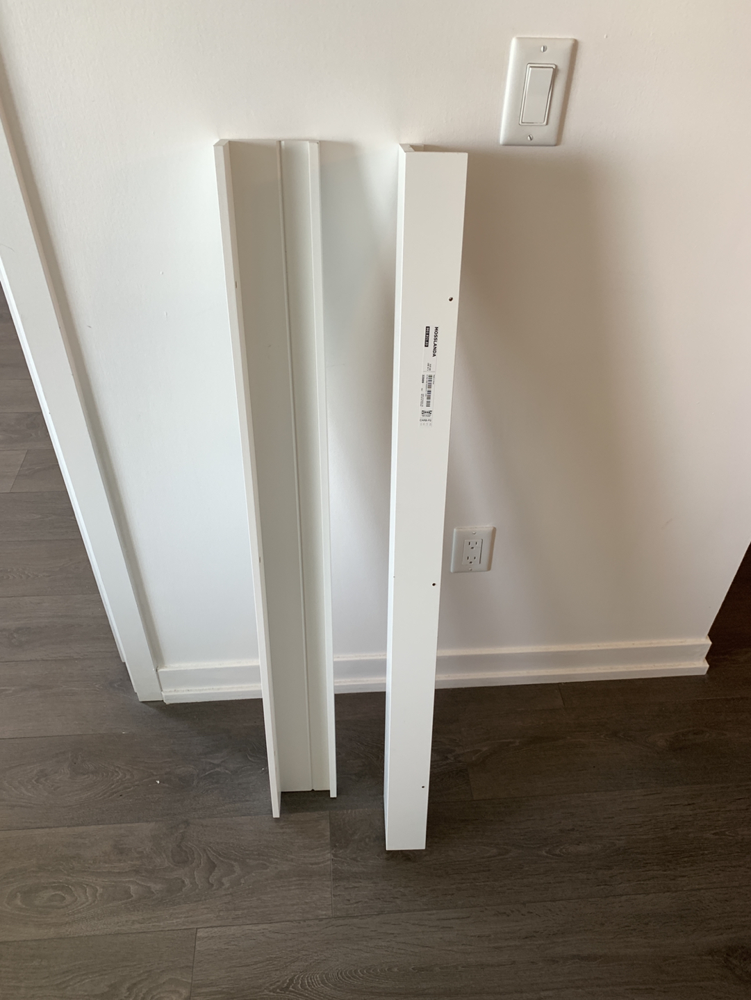 2x IKEA MOSSLANDA picture ledge white