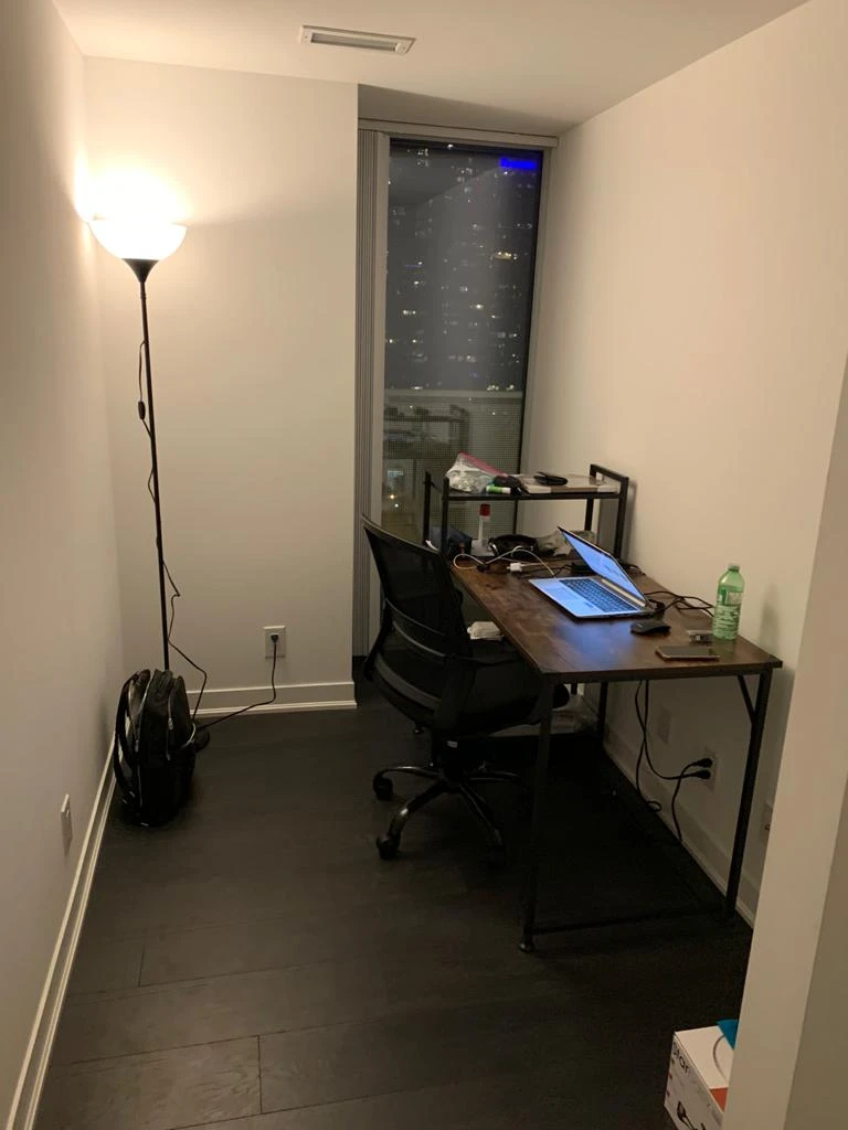 Work table/Computer Table w Shelves and Chair. Great Condition.