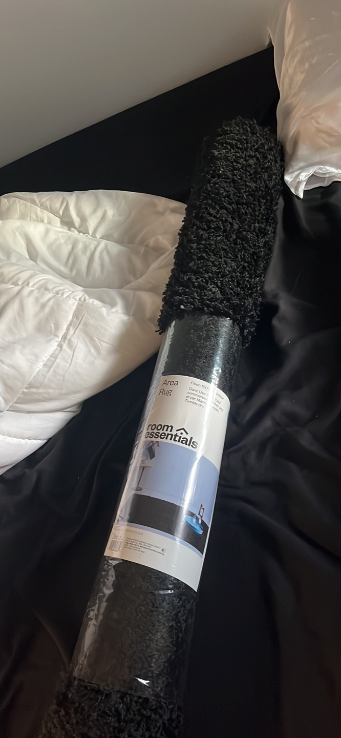 Brand new black shag rug