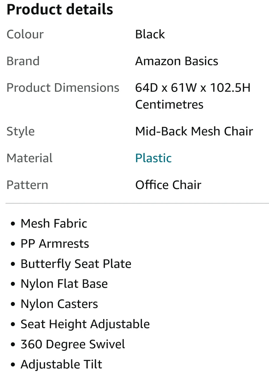 Desk Office Chair with Armrest (Amazon)' - photo 3
