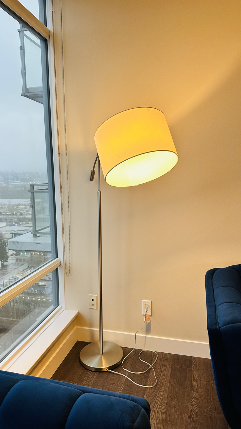 Silver floor lamp