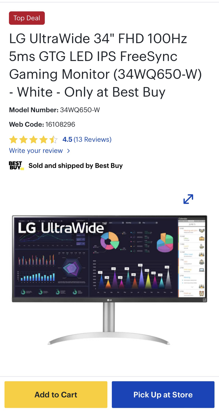 LG UltraWide 34" Monitor - photo 3