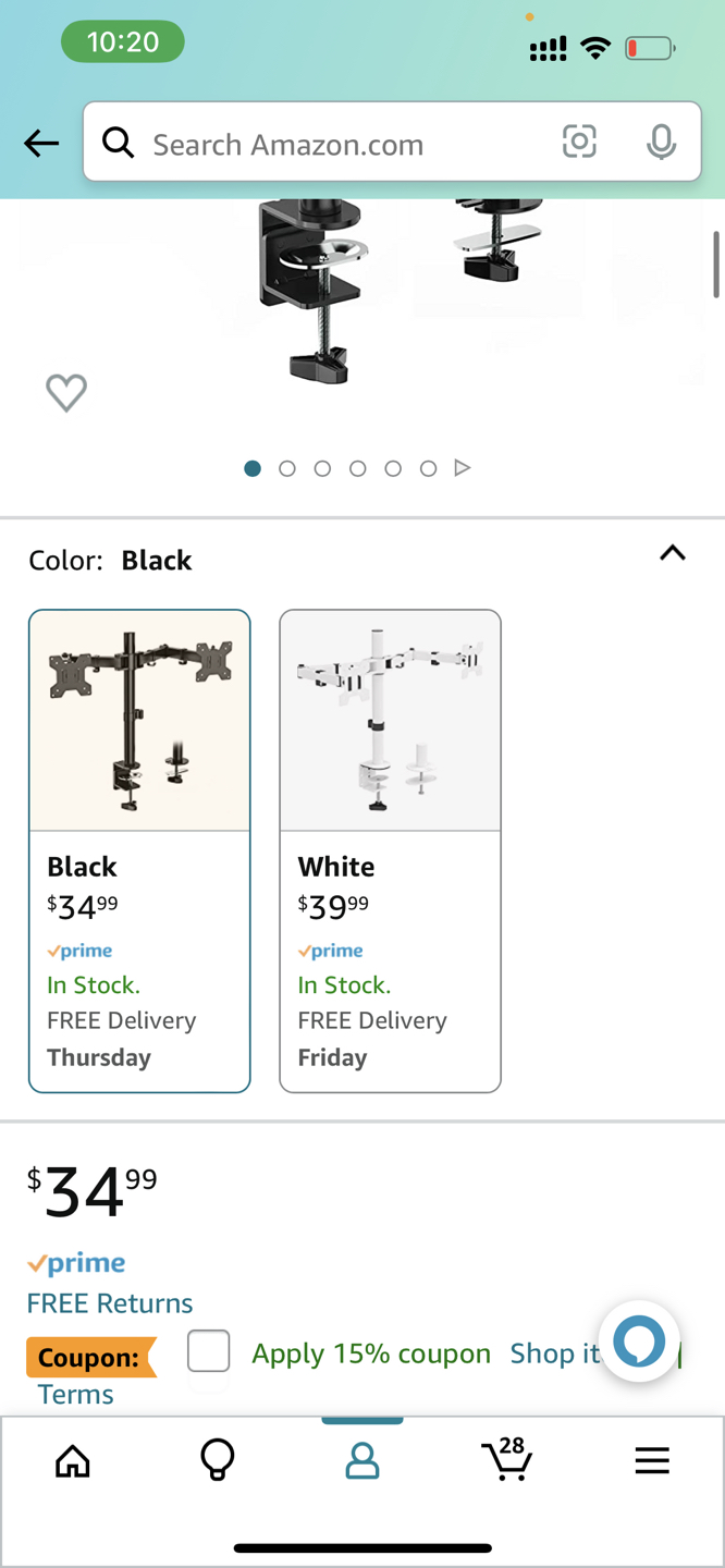 Double head monitor desk mount - photo 2