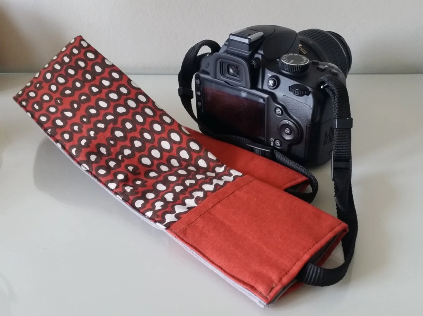 🥕NEW handmade Camera Strap Covers with lens cap holder image indicator(4)