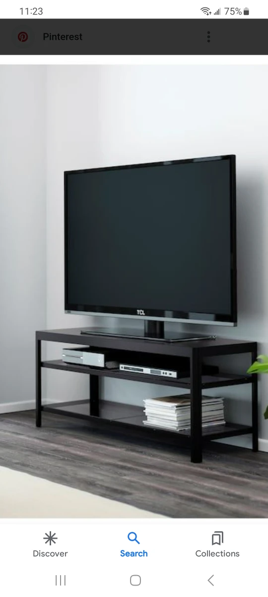ikea glass TV stand - photo 3