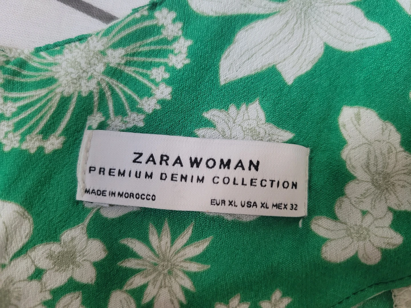 ZARA GREEN LONG FLORAL PRINT DRESS - photo 3