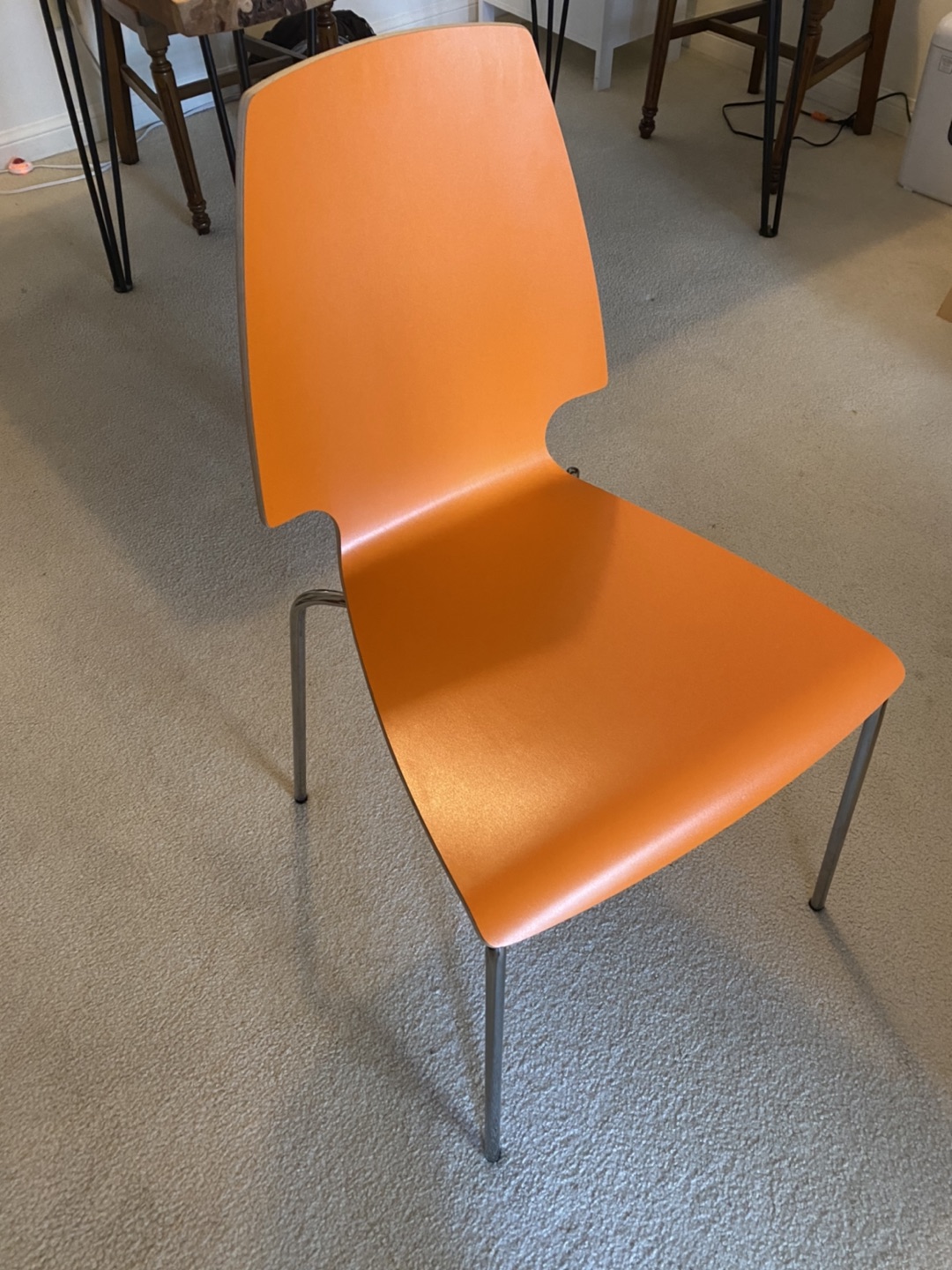 Lovely chair in tangerine 🍊