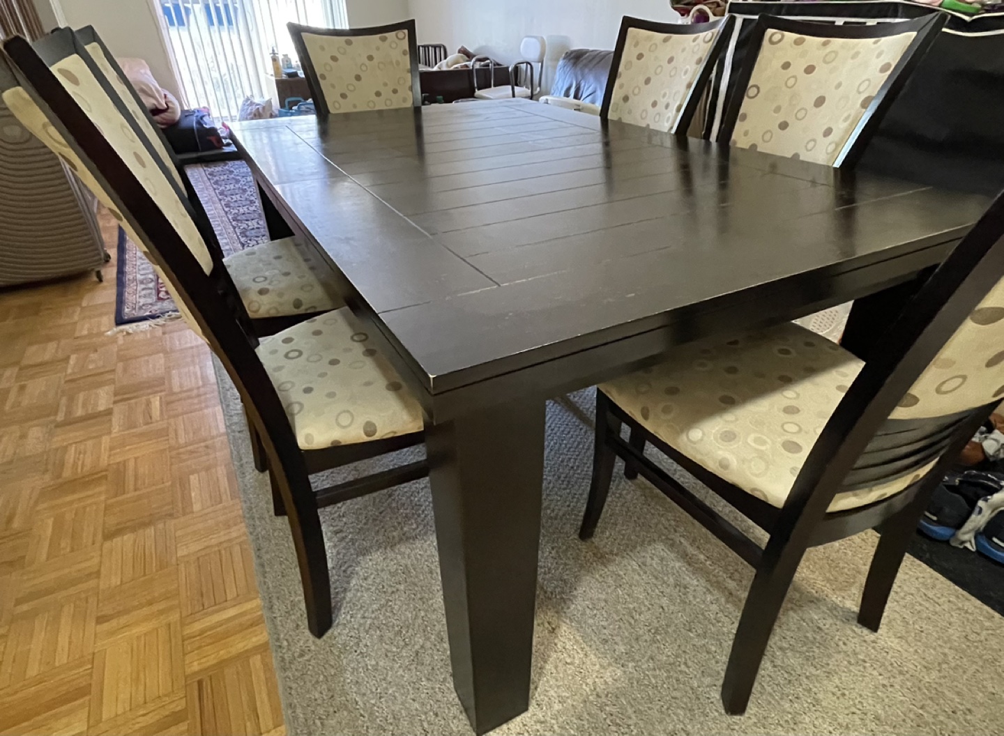 Extendable Solid Wood Dining Table Set with Chairs - photo 3