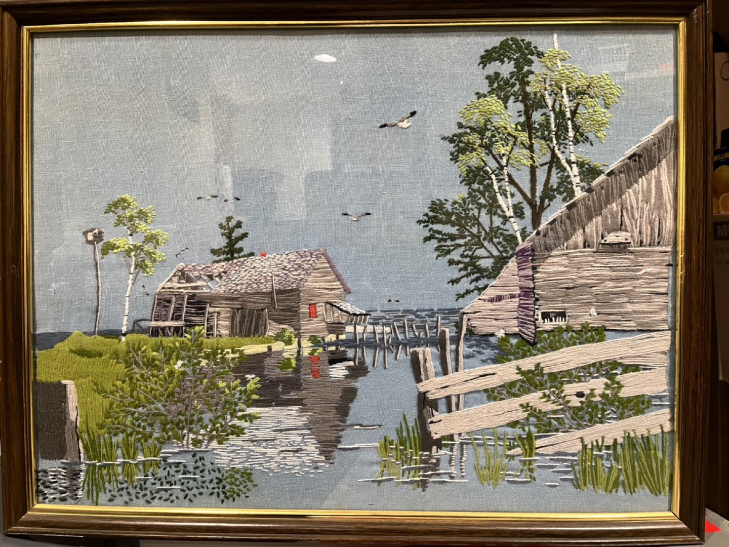 Vintage Framed Needlework Art 🌱