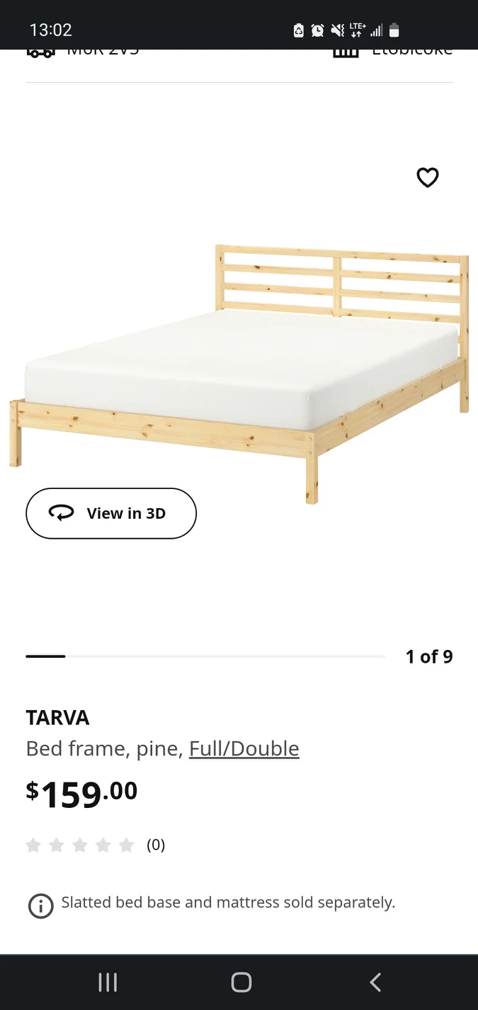 Tarva Double Bed **Frame Only** - photo 2