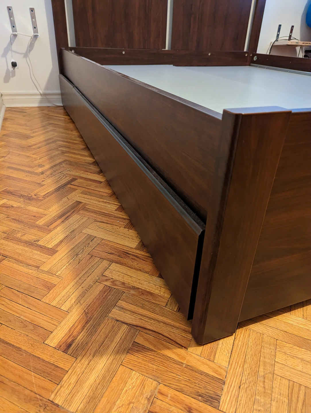 IKEA Queen size bed frame with 4 storage drawers - photo 5