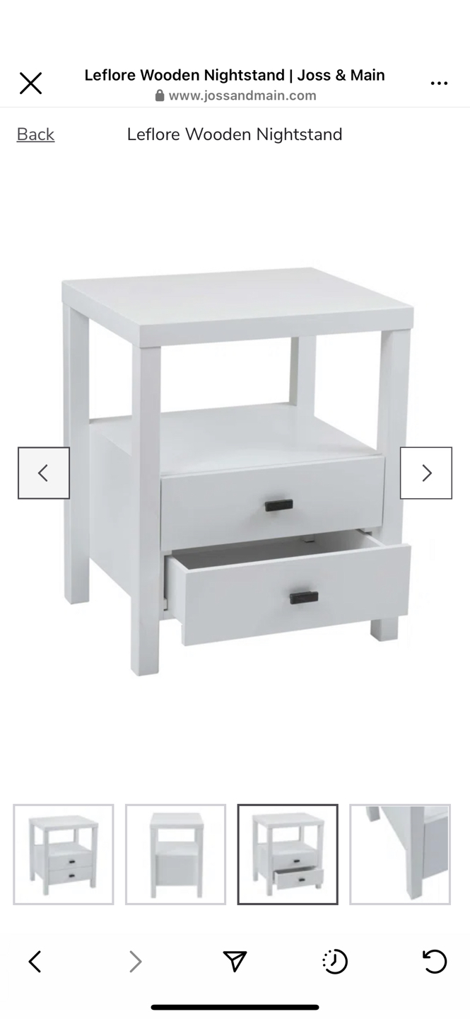 Leflore Wooden Nightstand - photo 4