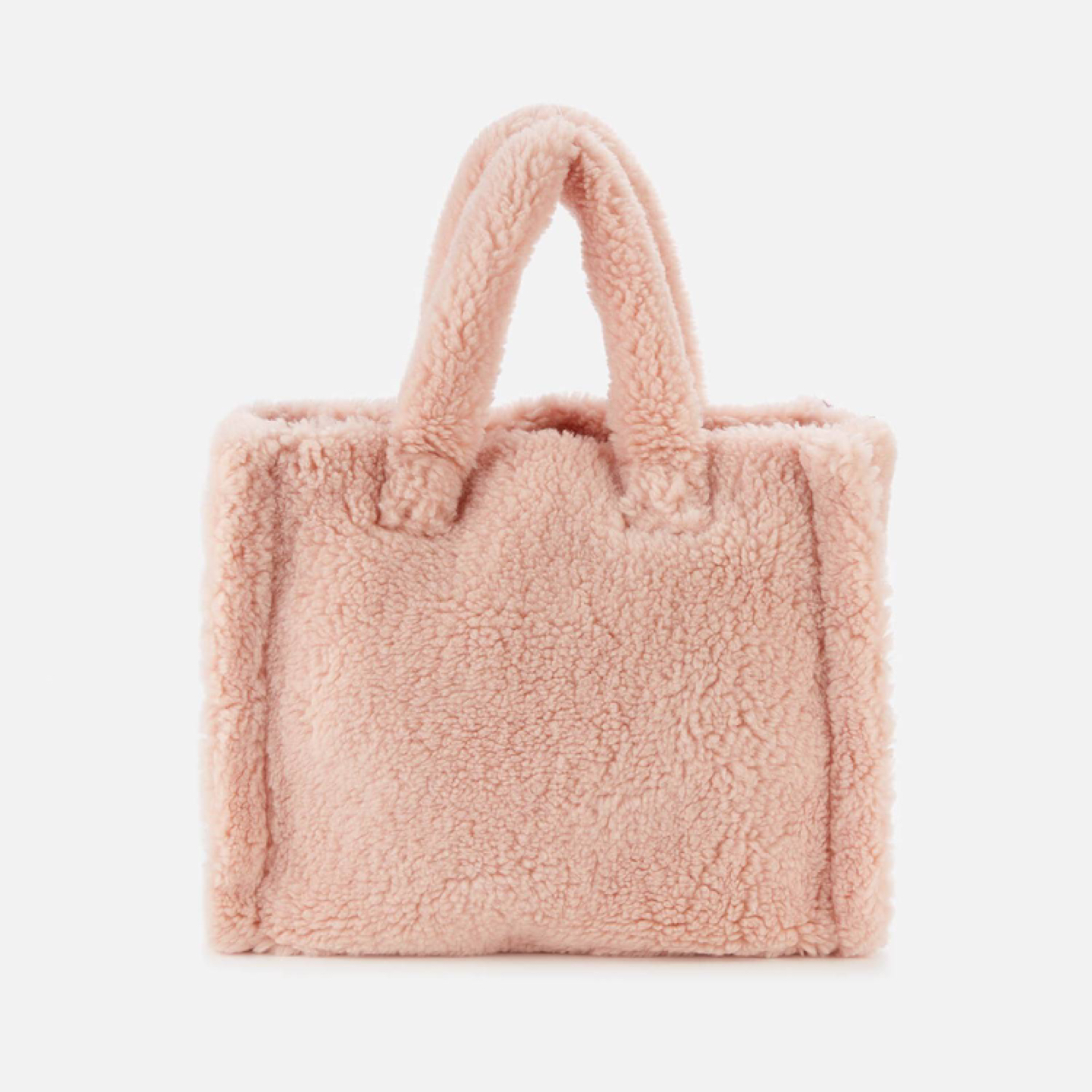 Stand Studio pink shearling tote