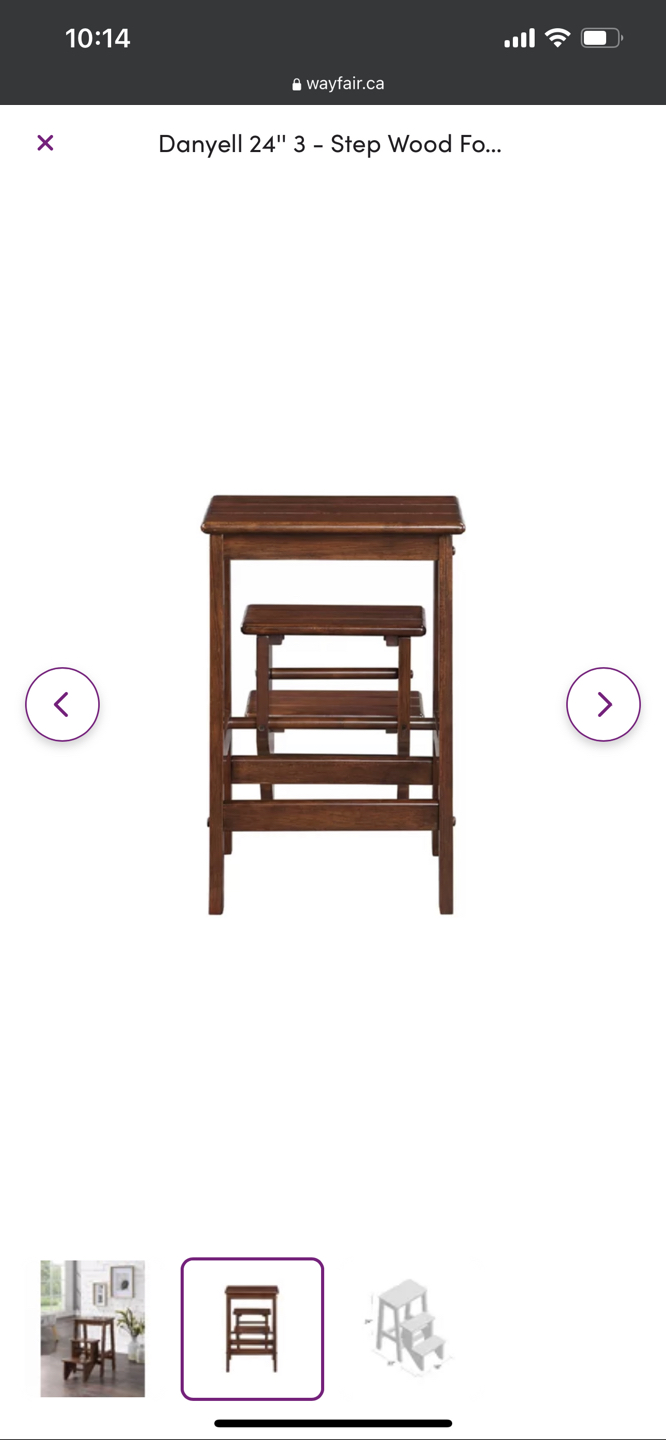 Danyell Step Stool - Wood - photo 5