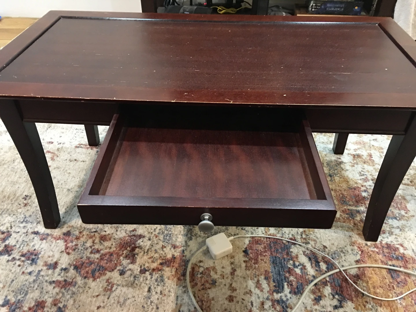 wooden coffee table