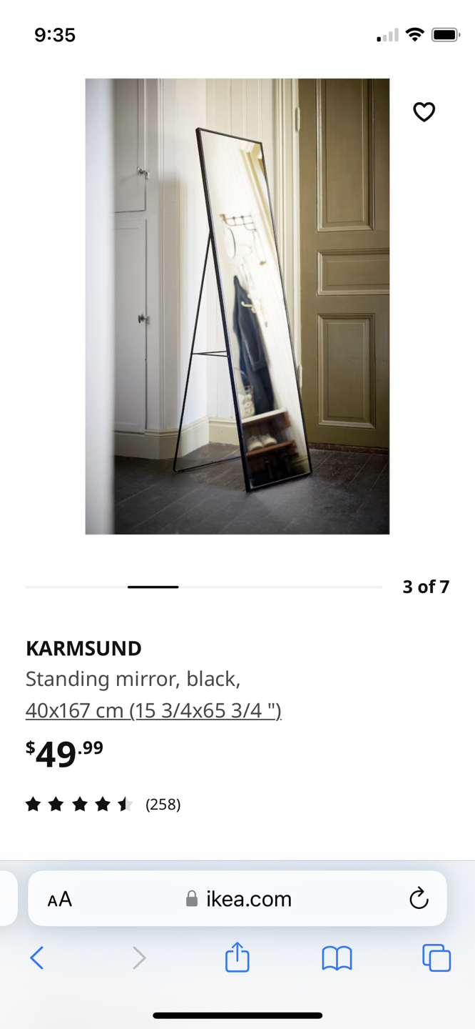 Ikea standing mirror - black - photo 4