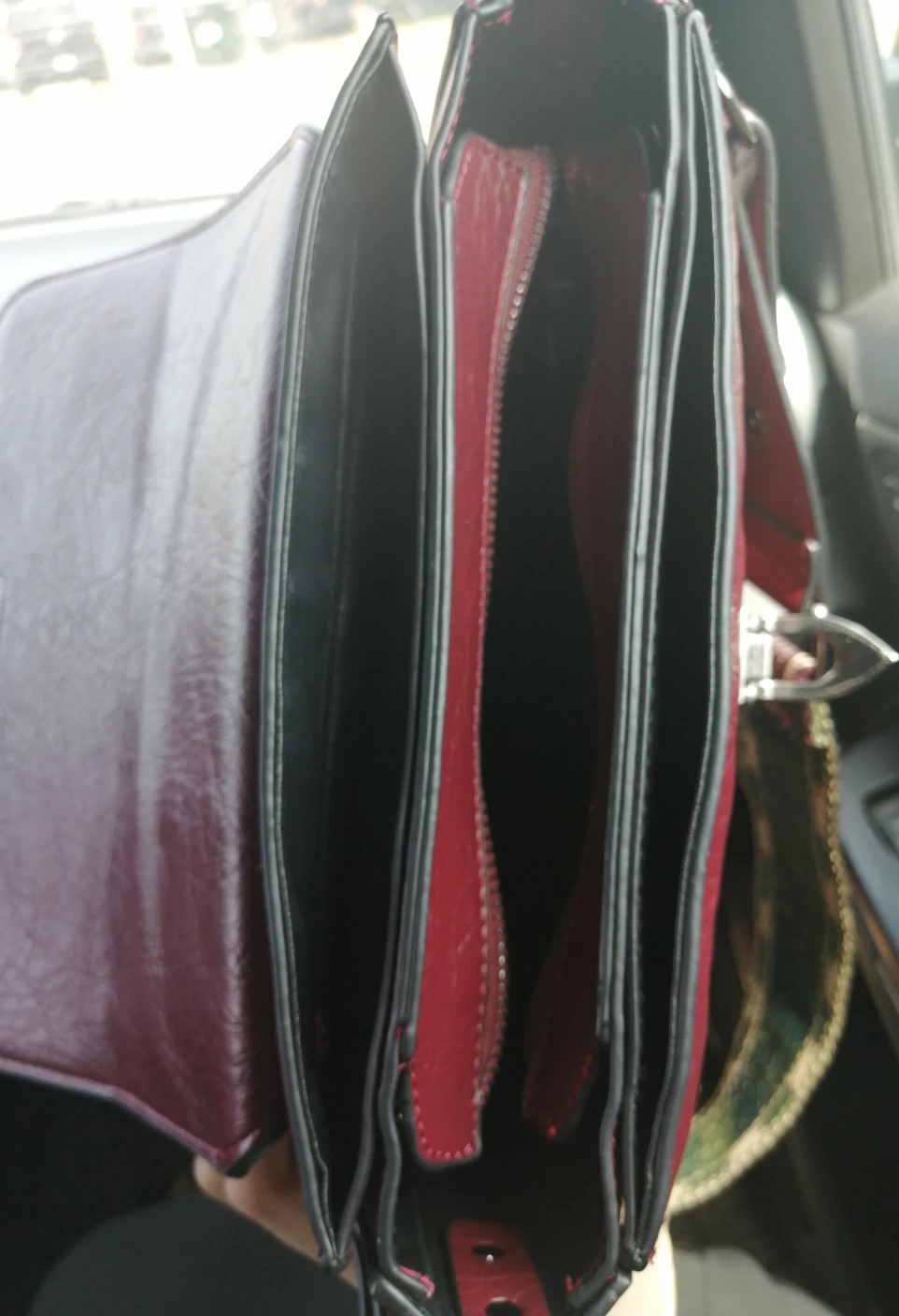 Beautiful Studded Burgundy Cross Body Bag - photo 5